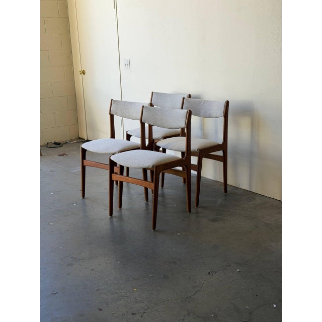 Teak Dining Chairs in Style of Erik Buch Set of 4 Danish Mid Century Modern Scandinavian Vintage 1960s For Sale In Los Angeles - Image 6 of 11