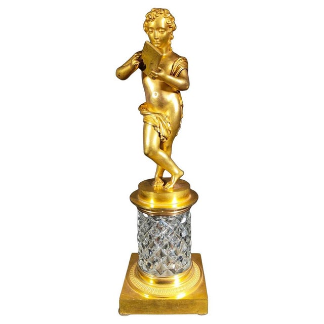 Baccarat Crystal and Gilt Bronze Figurine, 1830s For Sale - Image 16 of 16
