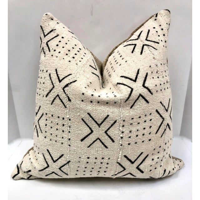 2010s African Mud Cloth Custom Pillow For Sale - Image 5 of 10