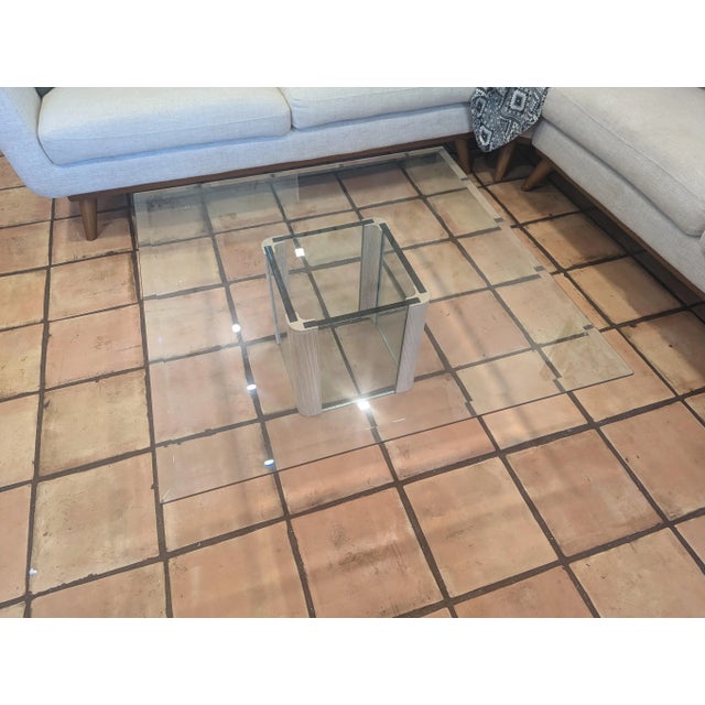 Leon Rosen Glass Coffee Table For Sale In Dallas - Image 6 of 9