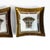 Georges Briard Mid-Century Modern Signed Georges Briard 22k Gold Wheat Sheaf Square Dishes - A Pair For Sale - Image 4 of 14