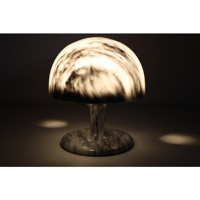 1960s 1960s Mid-Century Modern Small Tulip Shaped Marble Table Lamp For Sale - Image 5 of 9