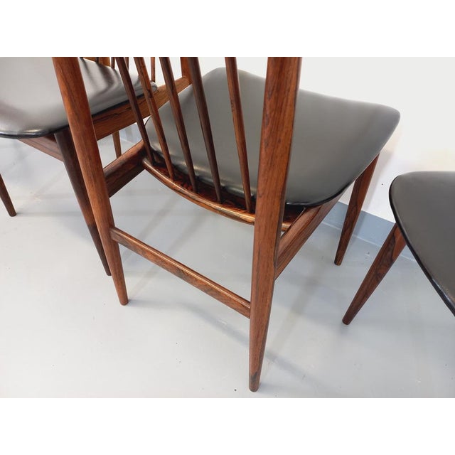 Vintage Scandinavian Style Chairs in Rosewood by Ernst Martin Dettinger for Lucas Schnaidt, 1960s, Set of 4 For Sale - Image 12 of 18