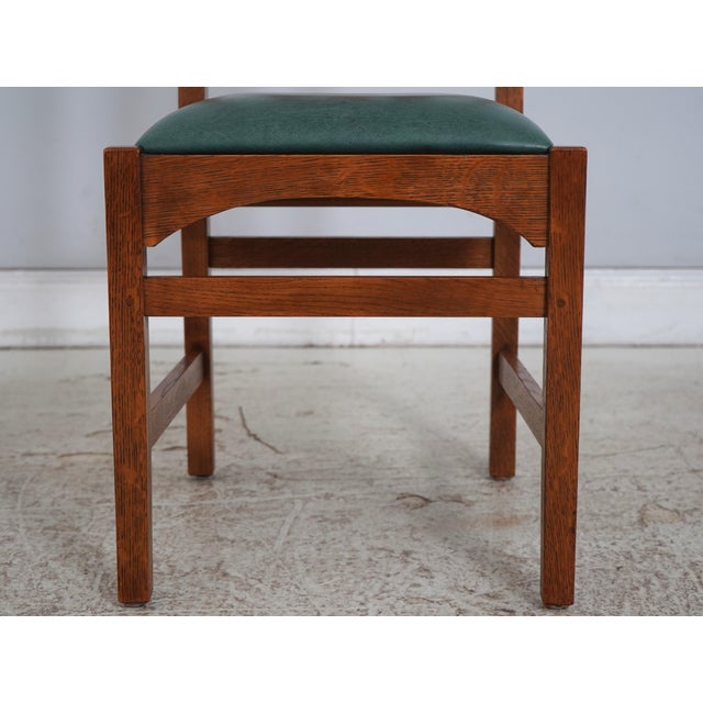 Set of 4 Stickley Mission Oak Dining Room Chairs For Sale - Image 9 of 18