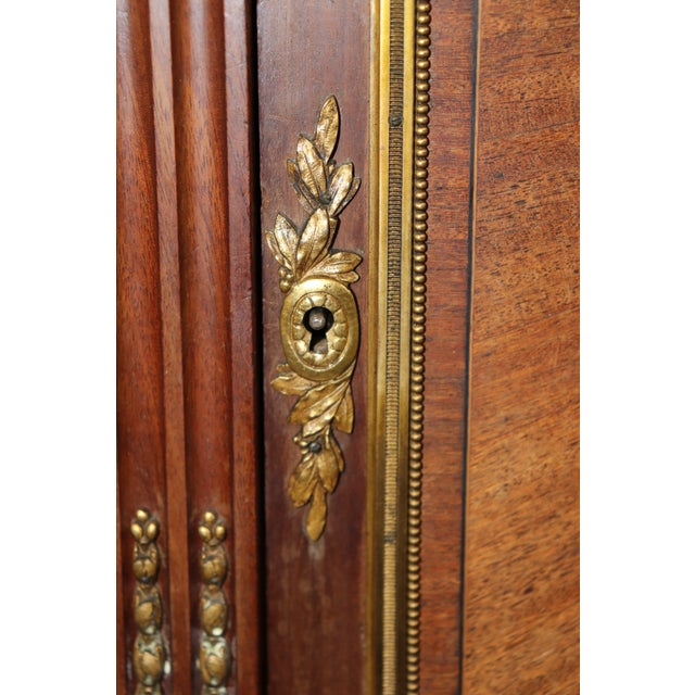 Fine Breche Marble Top Paul Sormani Attributed Bronze Mounted Inlaid Commode For Sale - Image 13 of 15