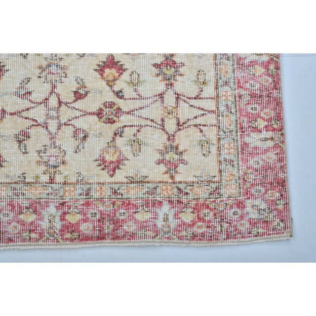 1950s Oushak Home Living Wool Carpet For Sale - Image 9 of 10