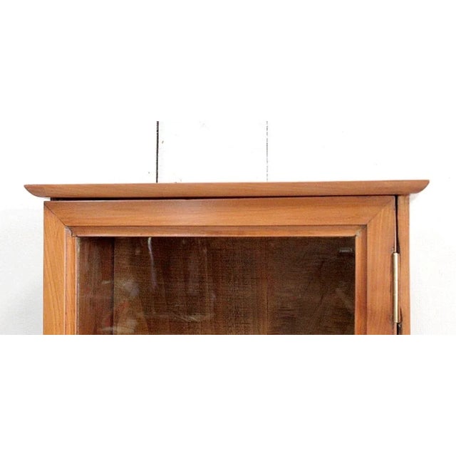 Brown Small 19th Century Birch Wall Display Cabinet For Sale - Image 8 of 18