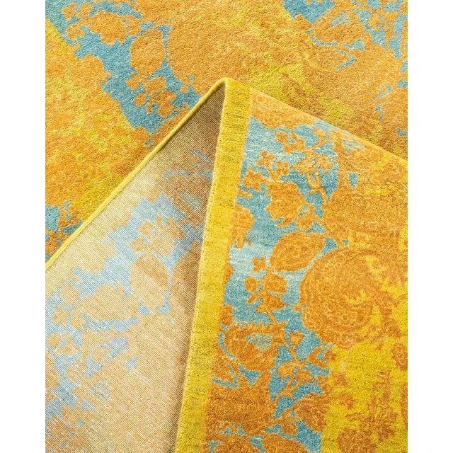 Mogul Collection Hand-Knotted Area Rug - Green 8' 3" x 10' 4" For Sale In New York - Image 6 of 9