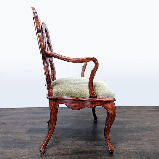 Chippendale Style Mahogany Ribbon-Back Armchair For Sale - Image 4 of 9