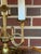 Mid 20th Century 1960s Maison Janson Style Brass and Red Toleware Bouillotte Table Lamp For Sale - Image 5 of 12