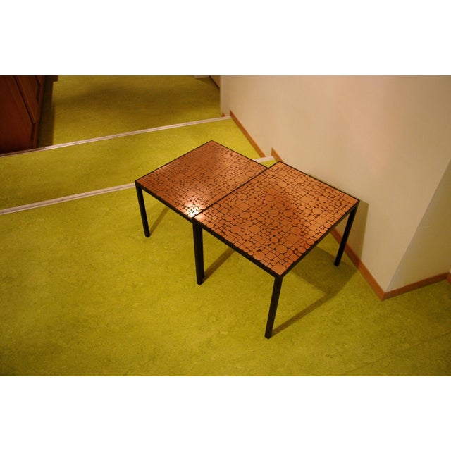 Limited Edition Copper Mosaic Coffee Tables by Robert Hirche for Rosenthal, 1970s, Set of 2 For Sale - Image 9 of 9
