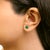 14K White Gold 6x4MM Emerald Shaped Emerald Solitaire Stud Earrings For Sale - Image 4 of 5