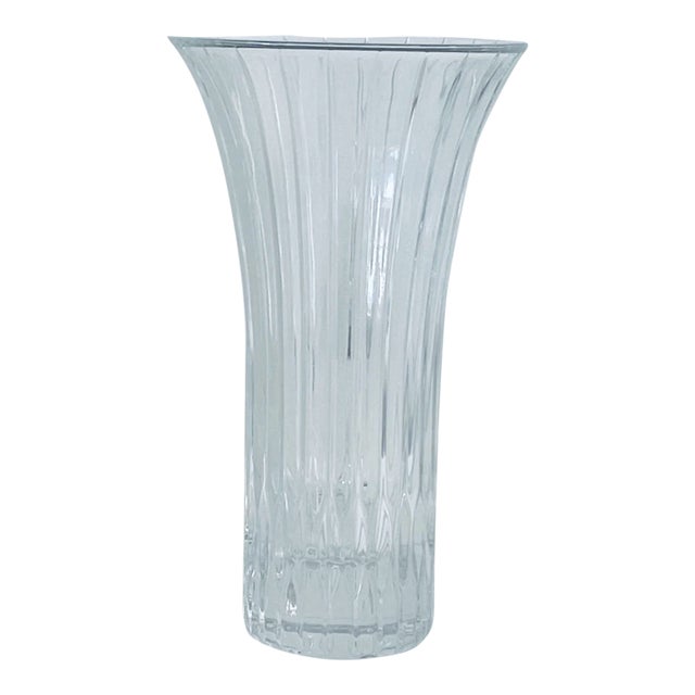 Crystal French Vintage Vase. For Sale
