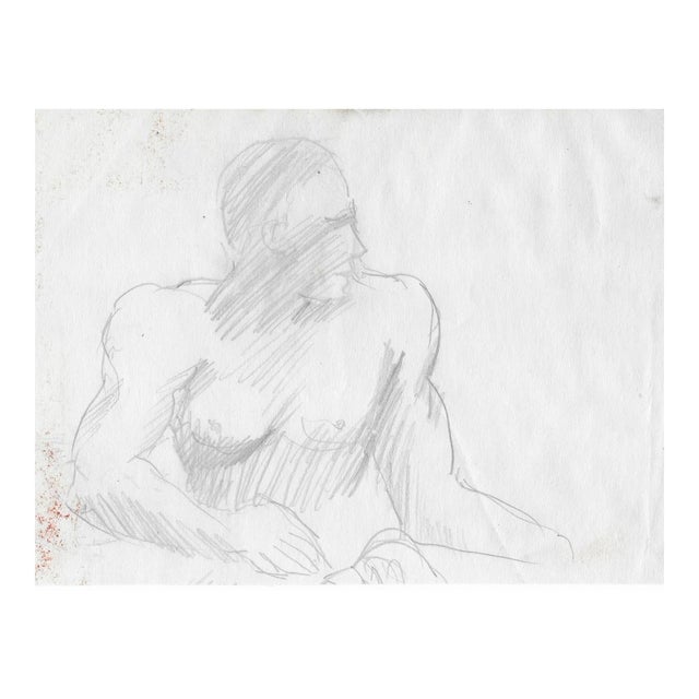 1960s Kay Yares Male Nude Drawing For Sale