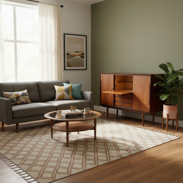 Wood Danish Teak Cabinet with Bar Cabinet and Sliding Doors, 1960s For Sale - Image 7 of 14