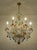 Vintage Florentine 6-Light Chandelier in Gilded Iron with Crystals and Murano Glass Pendants, 1950s For Sale - Image 14 of 14