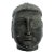 Mid to Late 1800s Stone Buddha Head Sculpture Statue 7" Heavy Fragment For Sale