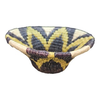 Handmade Woven Wolof Basket, Senegal For Sale