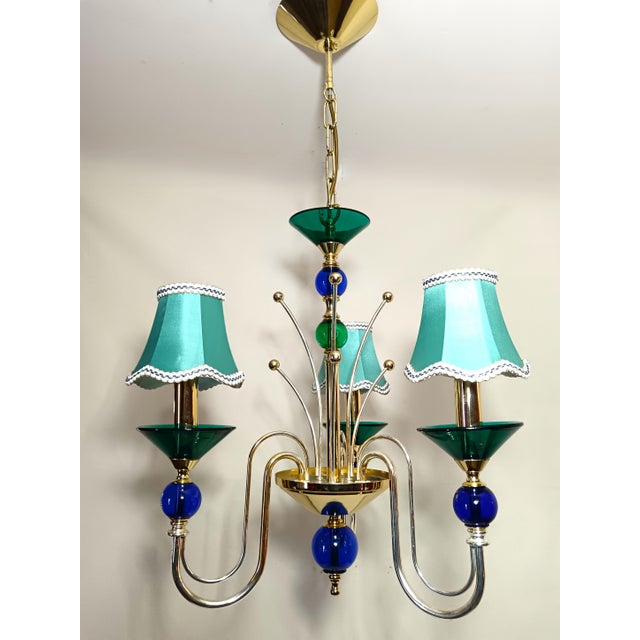 Vintage Hollywood Regency Chandelier in Murano Glass from Seguso, 1980s For Sale - Image 4 of 16