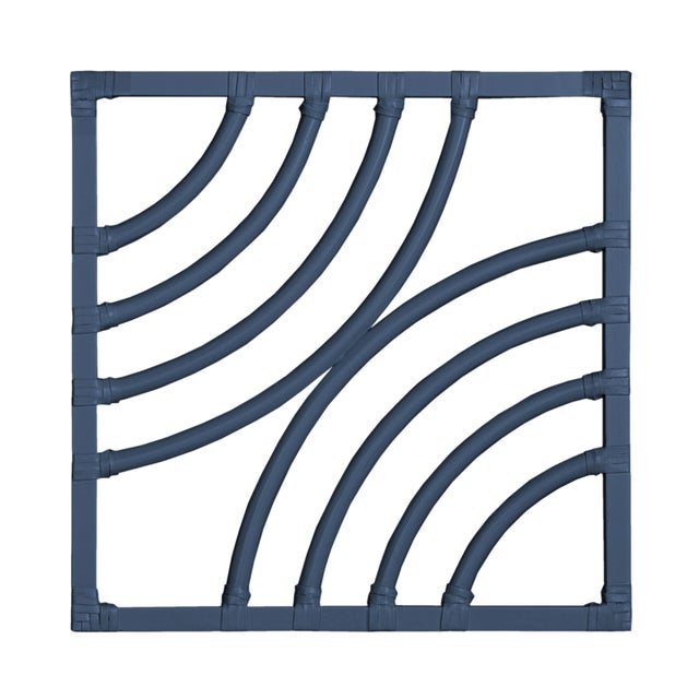 Navy Blue Swirl Writing Desk - Navy For Sale - Image 8 of 9