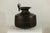 Vintage Indian Hand-Tooled Metal Milk Jug with Ring Handle, Mid-20th Century For Sale - Image 13 of 13