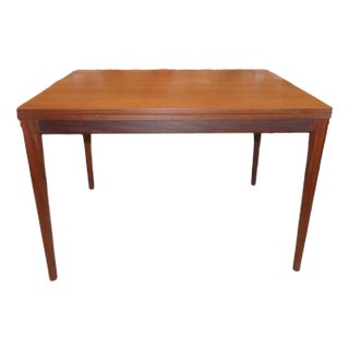 Large Teak Dining Table with Folding Turning Mechanism, 1960s For Sale