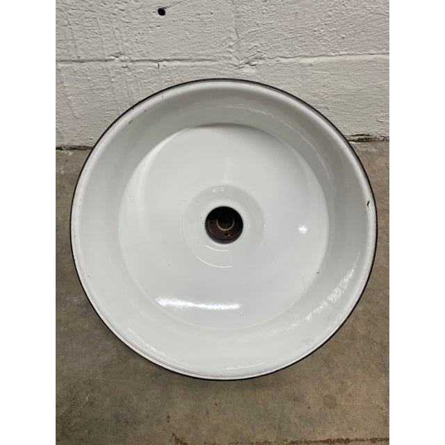 Pair of 18" Vintage Westinghouse Porcelain Enamel Industrial Light Shades8 For Sale - Image 9 of 10