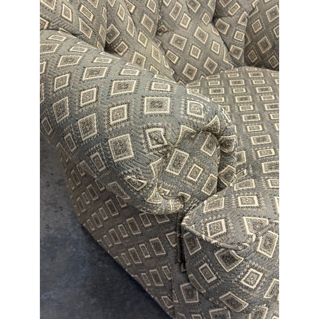 Highland House Tufted Upholstered Chair With Ottoman For Sale In New York - Image 6 of 10