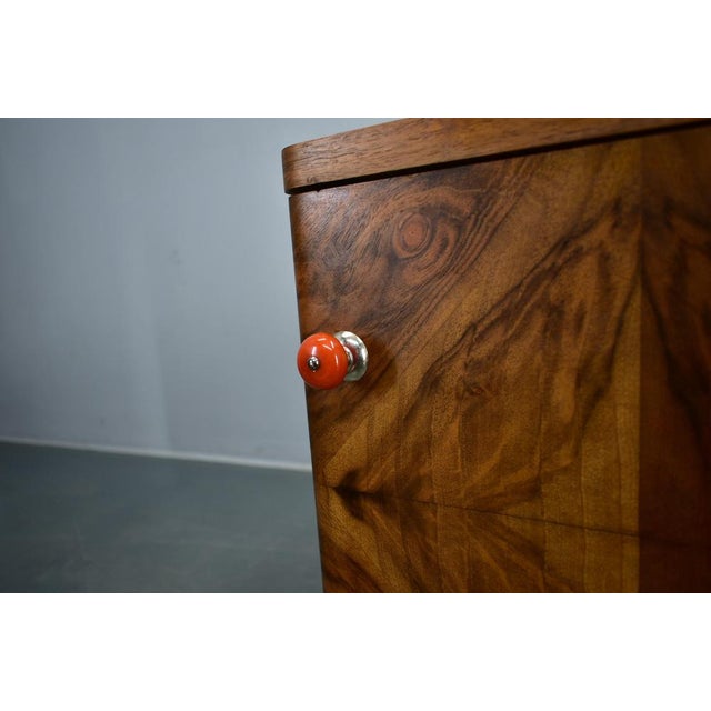 Wood Art Deco Bedside Tables, Czechoslovakia, Set of 2 For Sale - Image 7 of 18