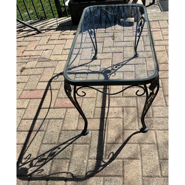 Vintage Wrought Iron Outdoor Coffee Table