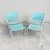Brown Jordan Vintage Tropitone Turquoise and White Woven Strap Patio Chairs and Ottomans — Set of 4 For Sale - Image 4 of 12