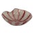 Murano Fratelli Toso Venetian Pink and White Ribbon Bowl For Sale