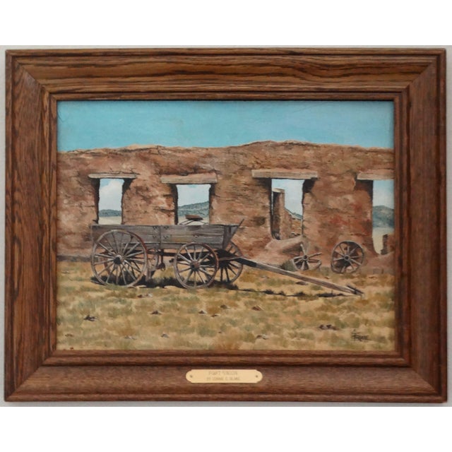 Wagon at Fort Union Ruins Oil Painting, Connie Blake For Sale - Image 6 of 11