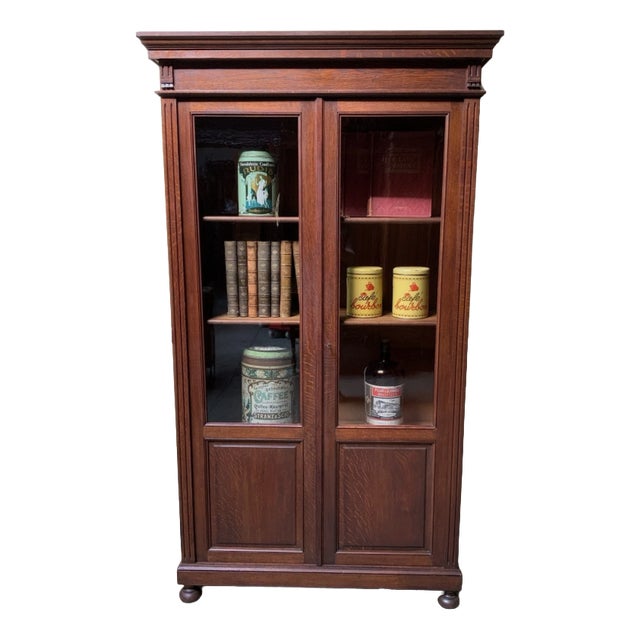 Antique Art Nouveau Bookcase, 1915 For Sale