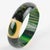 Plastic Belle Kogan Bakelite Bracelet Bangle with Laminated Elongated Dots For Sale - Image 7 of 9