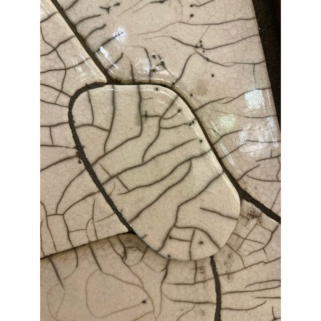 2020s Italian Deconstructed Japanese Style Rose Beige Ceramic Bronze Mirror Sculpture For Sale - Image 9 of 12