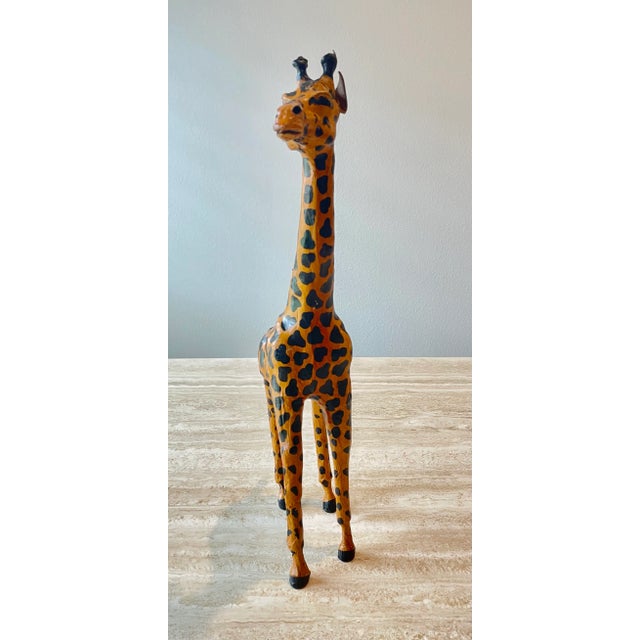 Modern Leather Giraffe Sculpture For Sale - Image 3 of 11