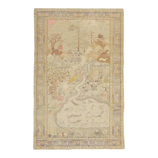 Galerie Shabab Collection Mid-20th Century Handmade Turkish Kayseri Pictorial Accent Rug, Circa 1930 For Sale