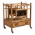 19th-C. English Burnt Bamboo & Grasscloth Chinoiserie Magazine Rack or Canterbury For Sale