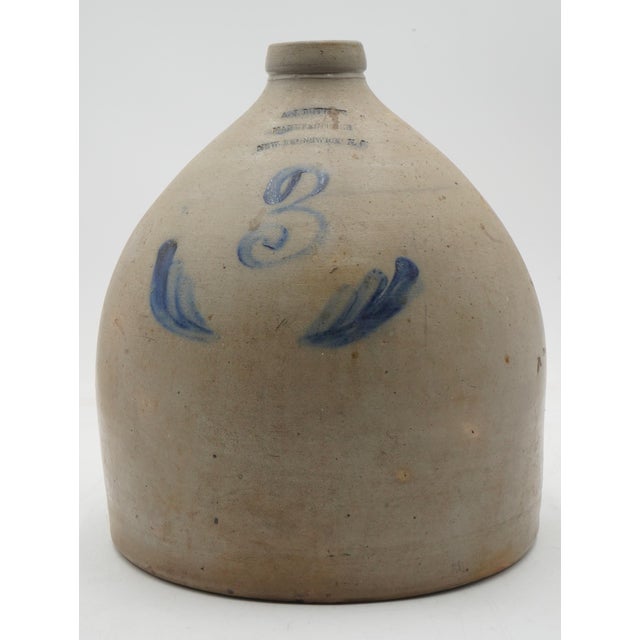 Age: c1862-1875 Details: High Quality Construction Blue Script “3” & Leaves on Front From New Brunswick NJ Offered @...
