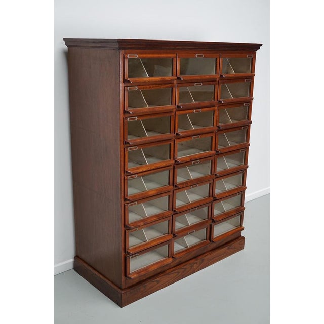 Vintage Dutch Oak / Mahogany Haberdashery Shop Cabinet, 1930s For Sale - Image 6 of 18