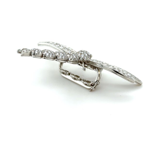 Tiffany and Co. Late 20th Century Rare Tiffany & Co. Platinum and Diamond Dragonfly Enhancer For Sale - Image 4 of 7