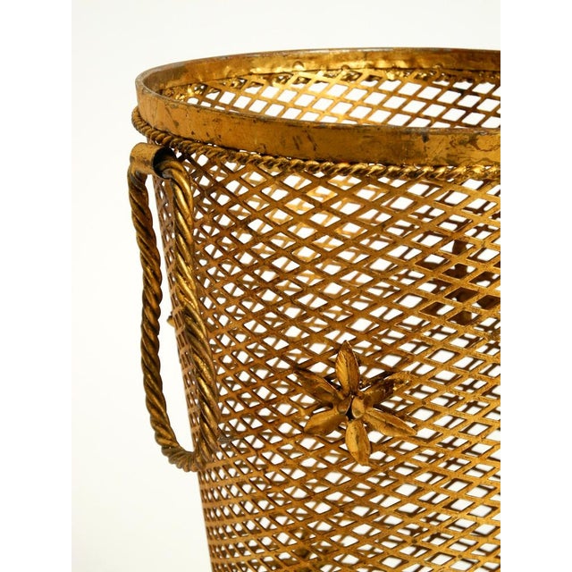 Large Mid-Century Regency Umbrella Stand in Gilded Metal, Italy, 1960s For Sale - Image 11 of 18