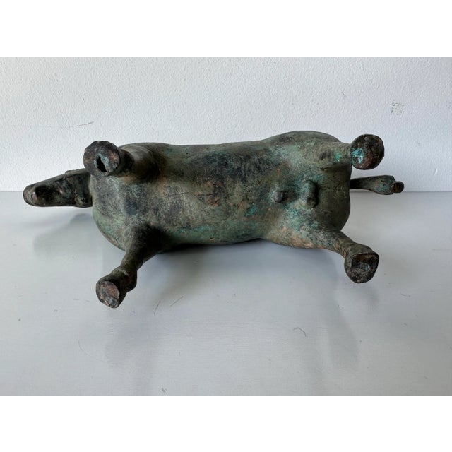 Vintage Bronze Horse Sculpture With Aged Verdigris Patina/Sold For Sale - Image 11 of 11