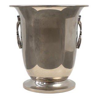 Art Deco Equestrian Champagne Bucket with Stirrup Handles, France, 1930s For Sale