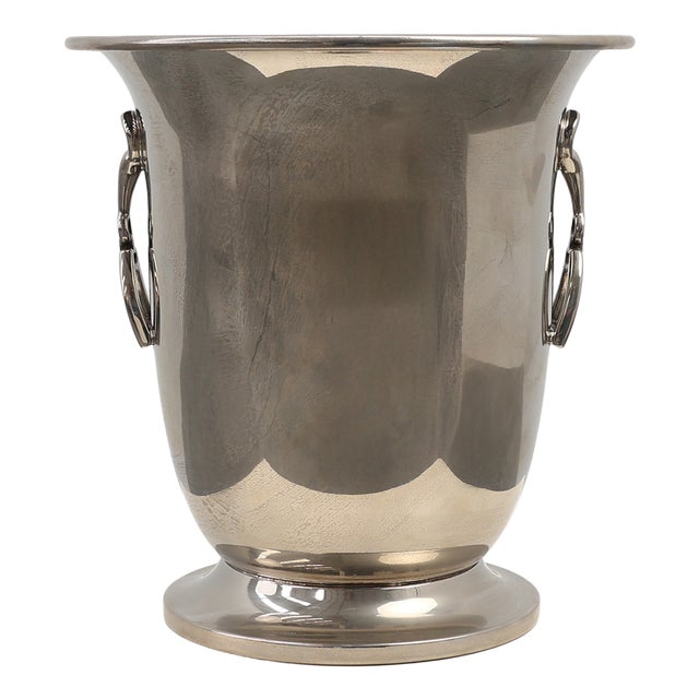 Art Deco Equestrian Champagne Bucket with Stirrup Handles, France, 1930s For Sale
