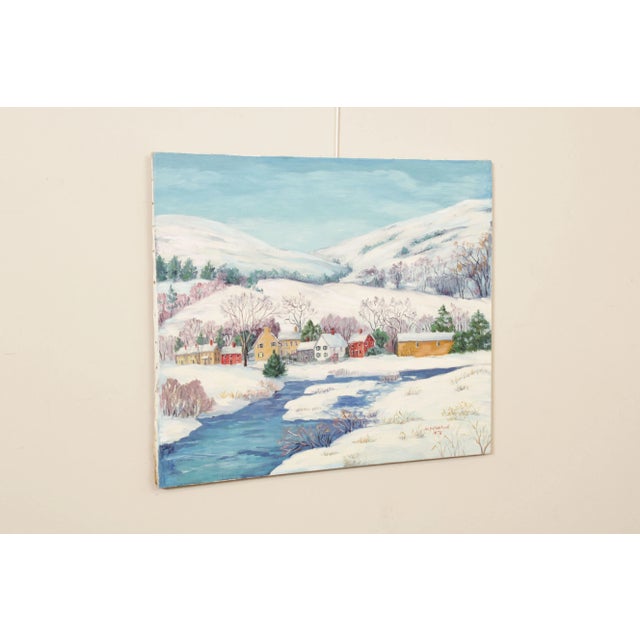 Ann Yost Whitesell 'Village in the Poconos' Original Oil Painting For Sale In Philadelphia - Image 6 of 12