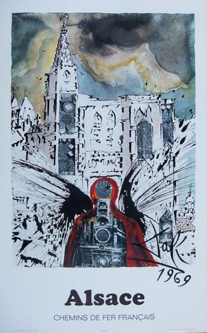 Salvador Dali, Alsace (SNCF Grand Modèle), Lithograph