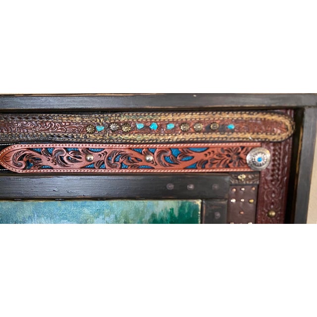 "Patience" ~ Willie Britt Original Acrylic Painting~ a Picturesque Moment of a Long Horn and Her Calf For Sale - Image 12 of 13