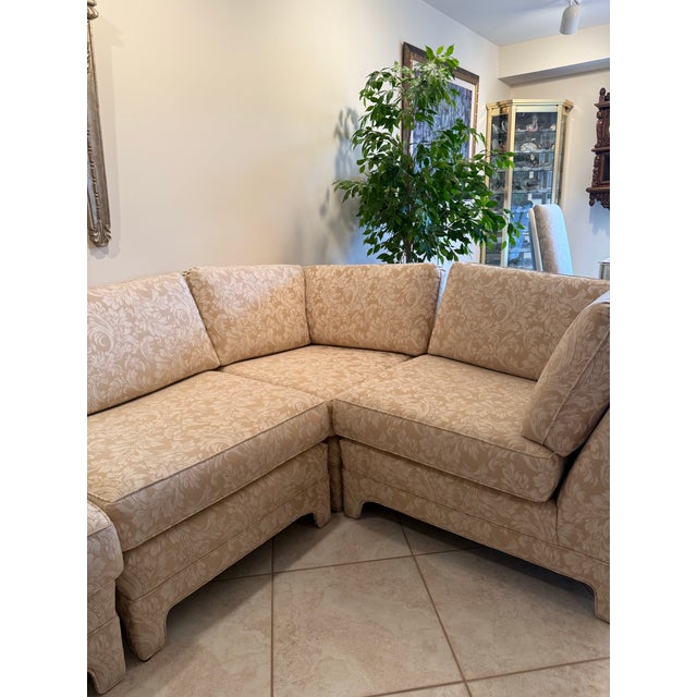 1980s Milo Baughman Style Neutral Parsons Sectional For Sale - Image 9 of 11